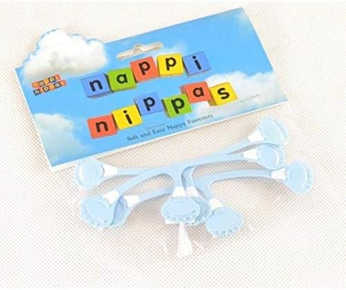 Nappi Nippas Nappy Fastener 3 Pack - Choose Your Colour - Baby Blue