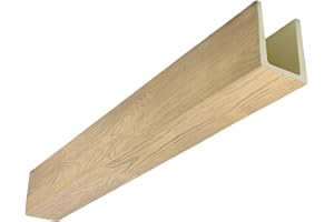 EKENA MILLWORK Heritage Timber MENA Faux Wood Beam, 3-Sided (U-Beam), 5 1/2"W x 5 1/2"H x 72"L, Natural White Oak Finish