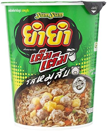 Yum Yum, Tem Tem, Instant Cup Noodles, Minced Pork Flavour, 60 g (Pack of 3 cups) / Beststore by KK