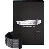 CableMod Pro ModMesh Sleeved Cable Kit for Corsair Type 5 (Carbon, 2 x 8p) | Nylon C-Series SHIFT Type 5. 2 x 8-pin PCIe. Corsair SHIFT PSUs (Microfit).