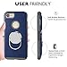 iPhone 7 Case, Comsoon [Ring /Never Drop] Slim Protective Hard Case Cover with 360 Degree Rotating Ring Grip Kickstand Holder - Car Magnet Adsorbing for Apple iPhone 7 (Blue)
