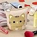 Ytuomzi Telescopic Pencil Pouch Standing Pen Holder Cute Pencil Bags Stand Up Pen Case Cartoon Pencil/Pens Storage Box Canvas+PU Stationery Organizer Makeup Bag with Zipper Closure (Khaki)