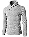H2H Men's One Button Point Shawl Collar Knited Slim Fit Pullover Sweater