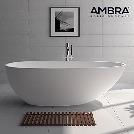 Ambra Baignoire Ilot 160 Cm En Solid Surface Sensae Amazon Fr Cuisine Maison
