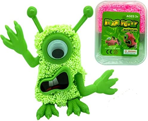 DIY Putty Monster Colour Toy Kit for Finger, Hand and Grip Strength, Stress Relief Theraputty - Gift For Boys Girls Girl Boy Kids Child Children Stocking Filler Slime Squeeze Toys - One Supplied
