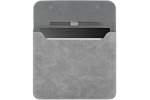 Youngme Sleeve Bag Suede Leather for 10.3"" Kobo Elipsa 2E eReader (2023 Release), Portable Water Repellent Protective Case with Pen Loop and Magnetic Closure (Gray)