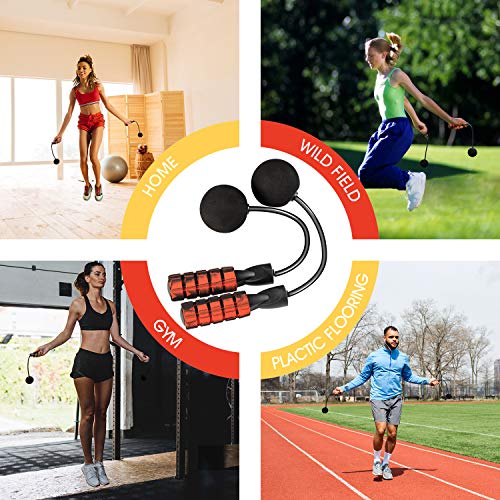 LEADWAYS Cordless Jump Rope for Fitness, TangleFree Ball Bearing