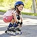 XINO SPORTS Adjustable Inline Skates for Girls - Illuminating LED Light- Up Wheels, Comfortable and Durable Design for Indoor and Outdoor Skating, Great for Beginners (Blue, Large 5-8)