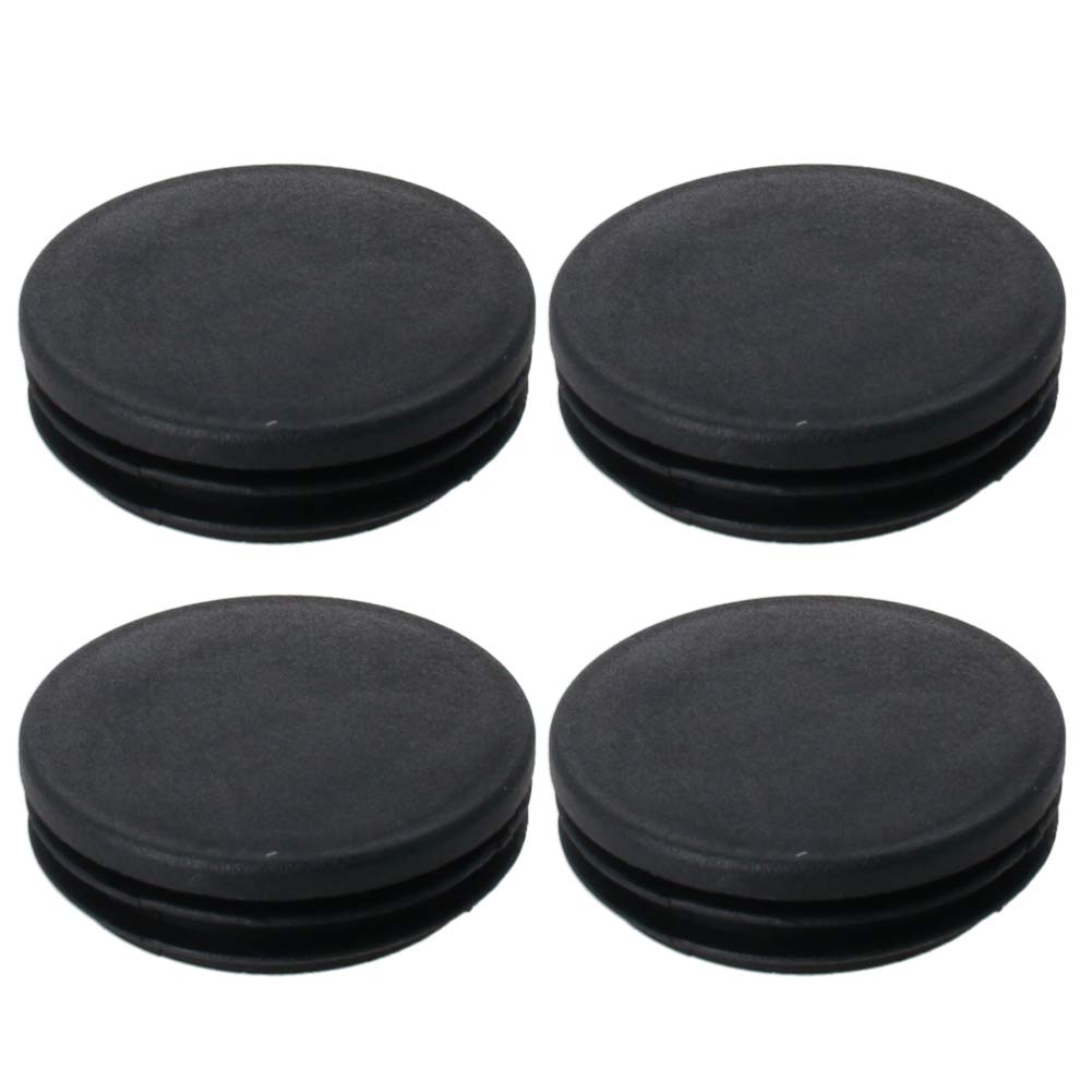 MroMax 70mm Ducting Cap, Round Tubing Plug Post End Caps for Handrail Stair Newel Guardrail Tube Black 4Pcs โ image 1