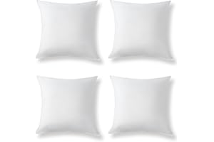 Homegar Throw Pillow Inserts Square Decorative Pillows Cushion for Couch Bed Sofa, 18x18 inches, Set of 4 pcs