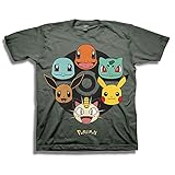 Pokemon Friends Faces Boys Short Sleeve Shirt