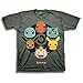 Pokemon Friends Faces Boys Short Sleeve Shirt