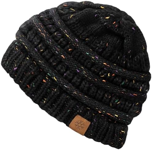 C.C Multi Color Yarn Beanie with Pom for Women Unisex  display picture 3