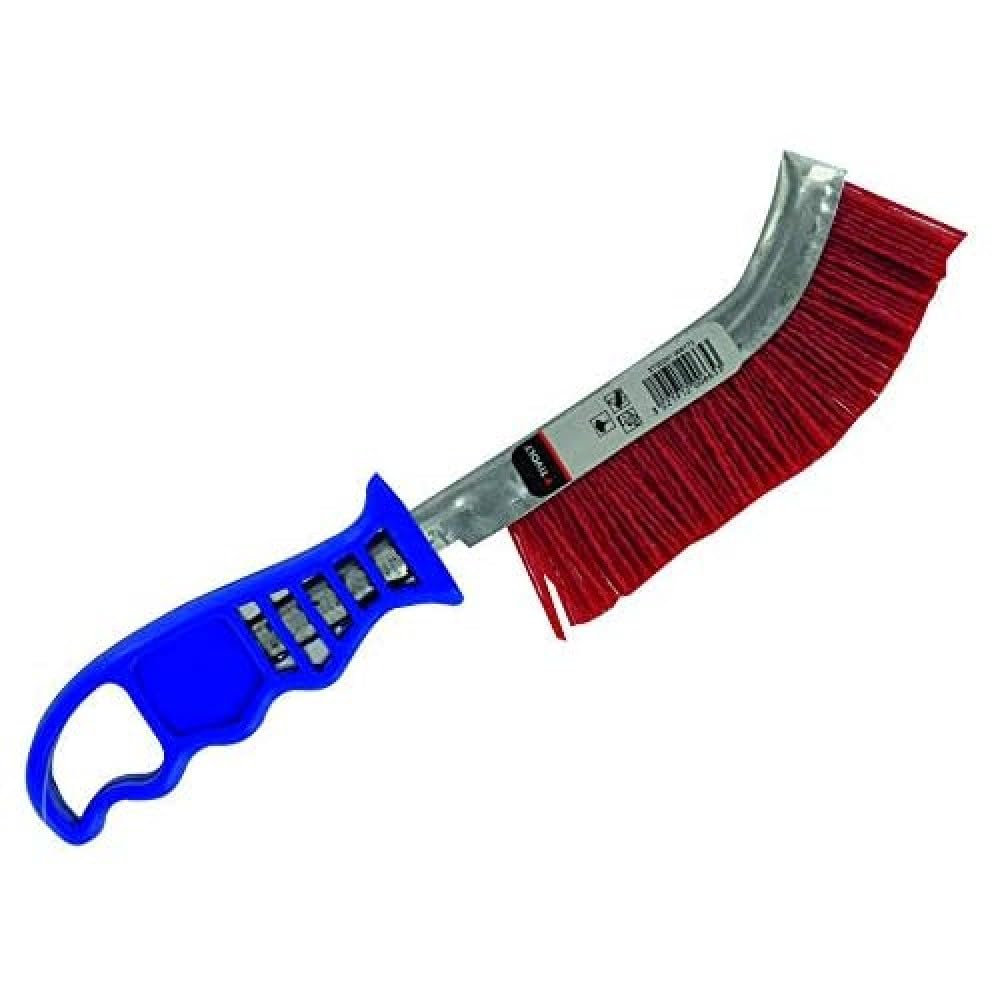 TIVOLY XT20251006173 Ergo Metal Brush with Plastic Handle and Abrasive Nylon Wire
