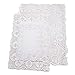 SCHOLMART Paper Doilies Rectangle Assorted Sizes, Assorted Disposable Paper Lace, Birthday Tea Party Disposable Party Placemats, Tableware Cake Packing Pad, Paper Doilies (4-Size 16 Pack)