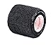 Vet Wrap Rap Tape (Black) (Single) (2 Inch x 15 feet) Self Adhesive Adherent Adhering Cohesive Flex Self Stick Bandage Grip Roll Dog Cat Pet Horse