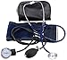 LotFancy Blood Pressure Cuff and Stethoscope Kit with D-Ring, Professional BP Cuff Standard Adult 10”-16” for Nursing School, Home, Easy to Use BP Machine with Carrying Case Zero Calibrator, Navy