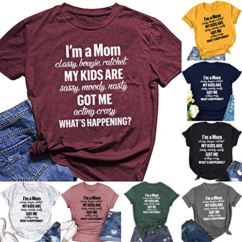 Women T-Shirt My Sister & I Talk Graphic Tee, Funny Letter Pattern Printed Tops Womens Casual Short Sleeve Blouse