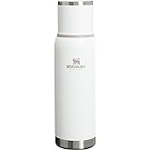 Stanley Adventure-To-Go Vacuum Bottle 1.1 qt | Wide Mouth with Leakproof Cup Lid | Keep Drinks Hot or Cold | Packable for Travel | Insulated Stainless Steel Thermal Bottle | BPA-Free | Frost