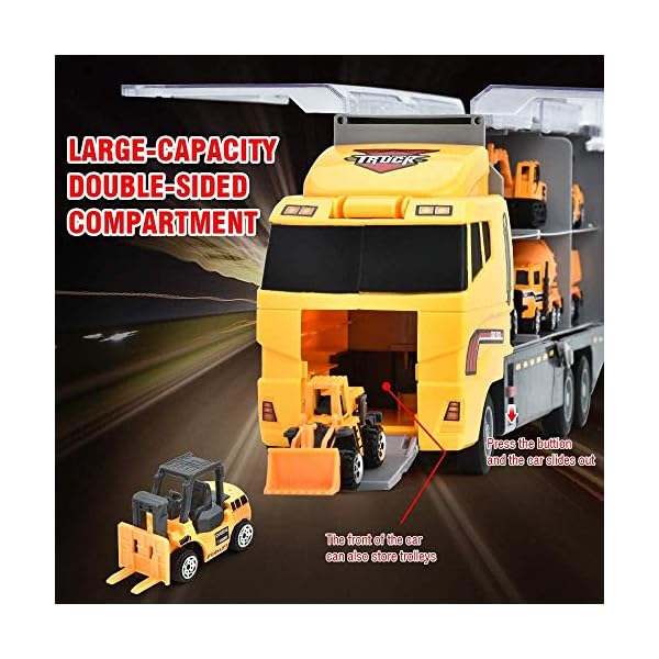 DIYARTS-Construction-Toys-Sets-Children-Metal-Play-Vehicles-Tractor-Dump-Truck-Excavator-Tow-Diecast-Car-Toy-for-Age-3-Years-and-Up-Boys-and-Girls-C DIYARTS Construction Toys Sets Children Metal Play Vehicles Tractor Dump Truck Excavator Tow Diecast Car Toy for Age 3 Years and Up Boys and Girls (C)