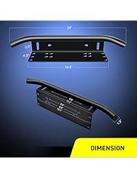 Nilight Soporte para matrícula, soporte para matrícula, estilo Bull Bar, parachoques frontal, marco de luz para barra de montaje, para luces de carretera LED, luces de trabajo, luces de conducción, lámparas de Jeep