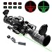 UUQ 4-16x50 AO Rifle Scope Red/Green Illuminated Range Finder Reticle W/Green Laser - Holographic Reflex Red Dot Sight - 5 Brightness Modes Flashlight primary