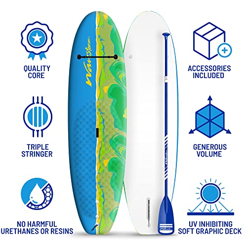 WAVESTORM 8ft Junior Stand Up Paddleboard Sized for Youth, Blue
