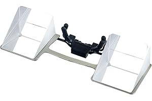 reiliva Clip on Lazy Glasses, Horizontal Reading Glasses, 90°Vision Prism Glasses for Lying Down Reading or Watching TV,Knitt