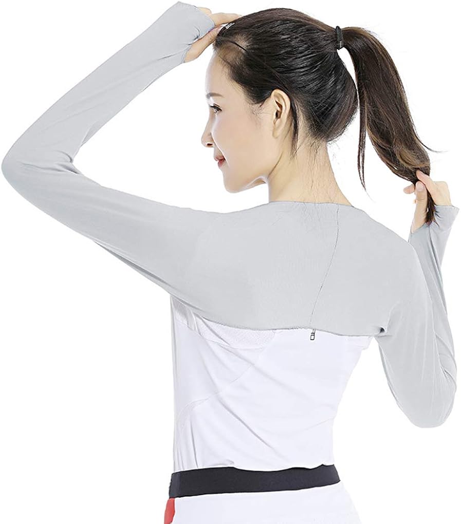 Women AntiUV Cooling Shawl Arm Sleeve Sun Protection Cooling Elastic Long Arm Sleeves Ice Silk