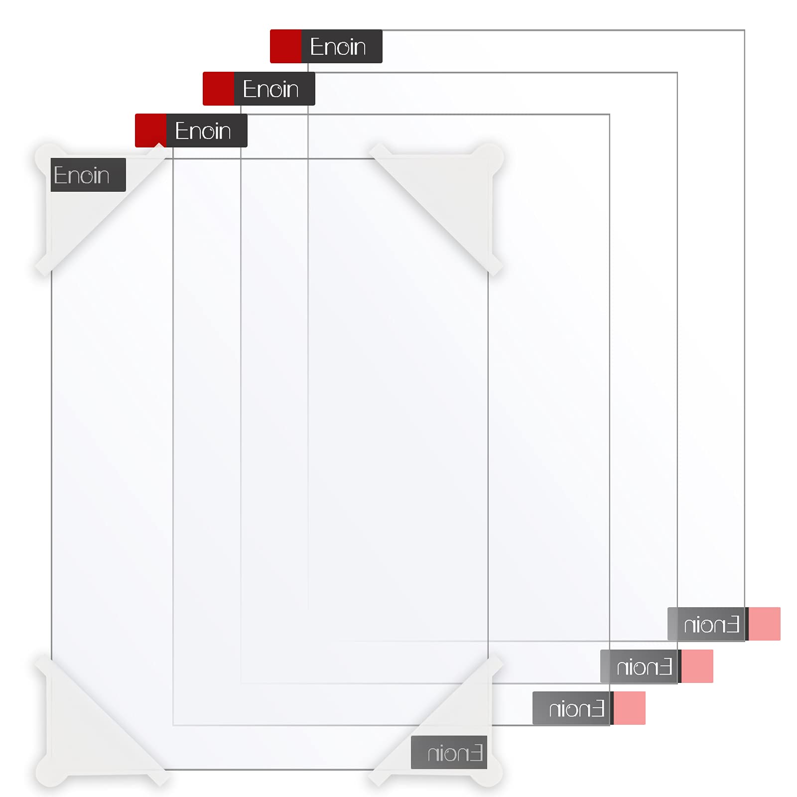 Photo 1 of Enoin 4pcs 5 x 7 Acrylic Sheet Cut to Size Plexiglass Sheets 1/16 inch Thick, Transparent Board Panel for Glass, DIY Project,Picture Frame,Paintings, Art Craft