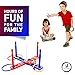 Epitomie Fitness Loop & Hoop Ring Toss Game (Premium) - Ring Toss Games Set with 4 Quoits Rope Rings, 4 Plastic Rings & Carry Bag (Indoor & Outdoor Family Fun)