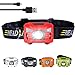 USB Headlamp,Bright 650 Lumens Rechargeable Lightweight Sensor LED Headlamp w/ Red Light,Outdoor Head Lamp Flashlight Waterproof for Running Fishing Spot Flood Beam,Adjustable Headband for Kids Adult