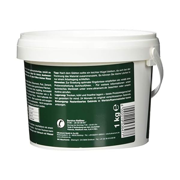 Ultrament Reparatur Spachtel, Schimmelschutz, weiß, 1 kg – Bild 4