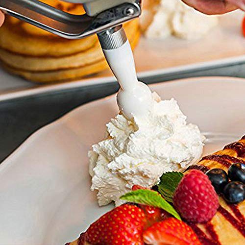 Whipped Cream Dispenser Replacement Decoration Tips & Charger Holder Cream Whipper Cartridges Durable Plastic
