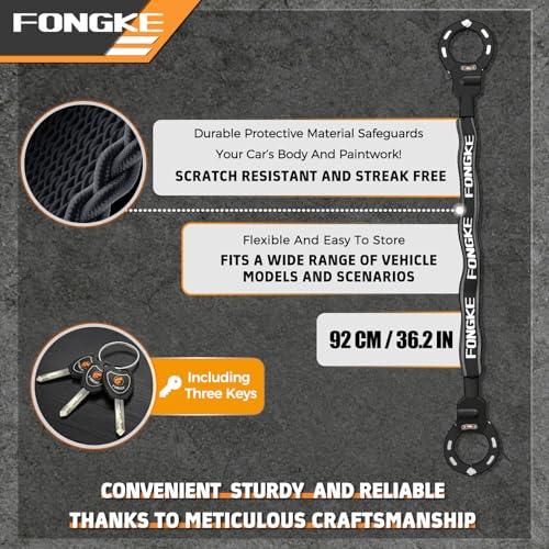 FONGKE E Scooter Lock with Bag, Handcuff Lock, Lock for E Scooter, Bicycle Lock High Security, Chain Lock Bicycle Anti-Theft, Fire-Hardened Steel, Ideal for Scooter/Bicycle