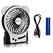 YoCoo Mini USB Fan 3 Modes Wind Speeds Rechargeable Portable Table Fan Electric Personal Fan with Cute Outer Ear LED Light Function - Battery Included - Black