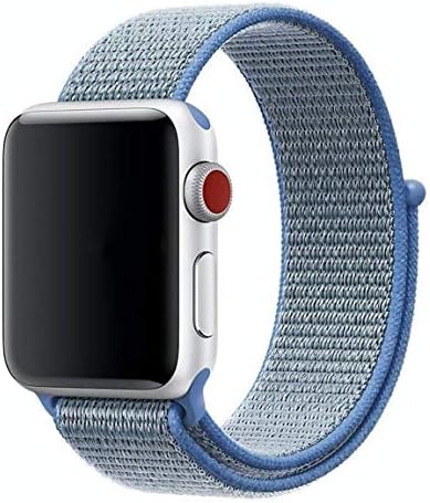 MadeforOnline : Nylon Sport Loop Band Compatible with Apple Watch 44mm 42mm 40mm 38mm, Adjustable Closure Wrist Strap Replacement Band for iWatch, Nike+, Series 4, 3, 2, 1