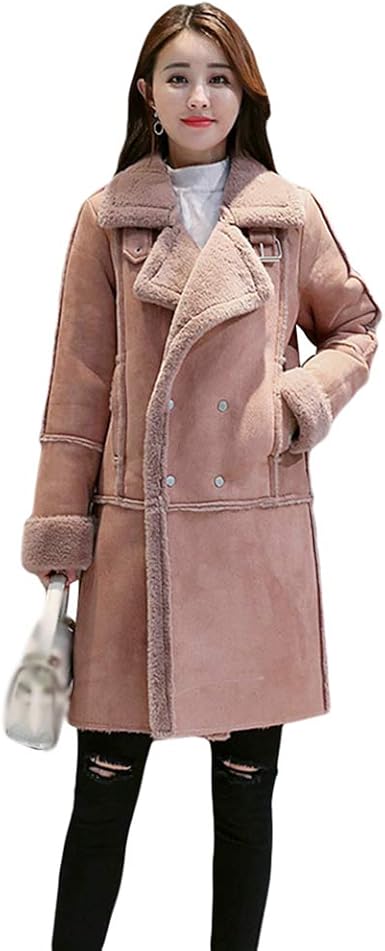 manteau long daim fourrure femme