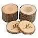 Tinksky 2pcs Wedding Ring Box Wooden Printed Mr Mrs Shabby Chic Ring Box Valentine's Day Gift Box