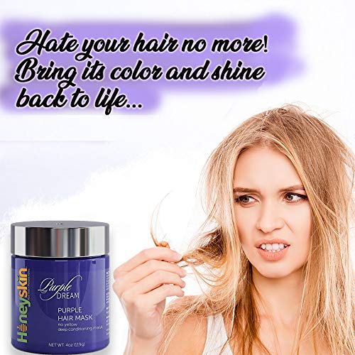 Purple Hair Mask Deep Conditioning Hair Mask for Color Treated Hair