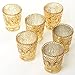 Koyal Wholesale Vintage Glass Candle Holder - Votive Tea Light Candleholders -Décor for Dinner Parties, Holidays, Weddings & Birthdays - 3 x 2.75, Antique Gold (Pack of 6)