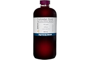 SIRIUS METALS True Colloidal Gold – 100 ppm - 99.99+% Purity - 500 mL (16.9 Fl Oz) in Clear BPA-Free Plastic Bottle - Made in USA