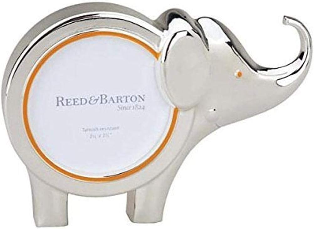 Reed & Barton Jungle Parade Silverplate Elephant Frame, 1.05 LB, Metallic