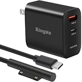for Surface Pro Charger, 65W Microsoft Surface Charger PD3.0 Fast Charger for Microsoft Surface Pro 11 Charger Compatible with Microsoft Surface Pro 10/9/8/7/6/5/4/3/Go/Book,Portable Travel Adapter