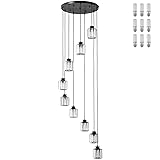 vivihobb 9-Light Modern Crystal Chandelier Large