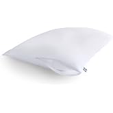 Sealy All Cotton Zippered Pillow Protector Standard/Queen 2Pack | Moisture-wicking cotton helps keep you cooler and dryer; zippered pillow cover; machine-washable fabric for easy care.