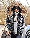 Roiii Women Winter Warm Down Jacket Thick Slim Flash Coat Down Outdoor Hood Parka Short Slim Jacket Black