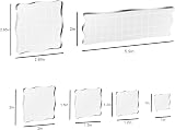 MAOQYE 6 Pcs Clear Stamping Blocks Set 15x5 to 2.5x2.5 cm Grid Grip view 4