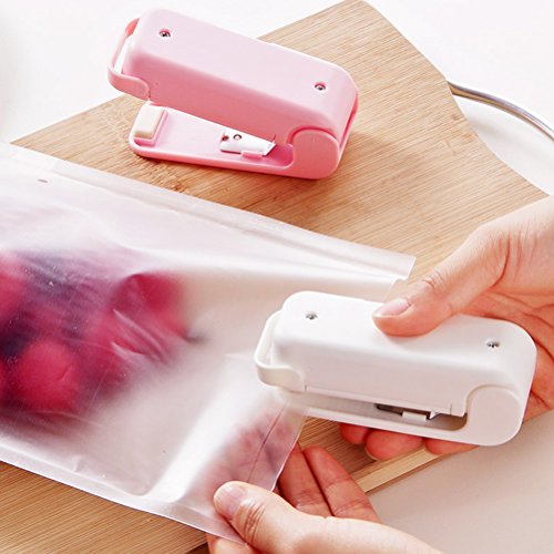 Ownest 2 PACK Food Sealer Machines,Portable Heat Sealer Capper,Household Food Sealer,Mini Sealing Machine Heat Bag,Food Saver Storage,Snacks Sealer