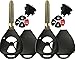 2X KeylessOption Key Fob Cover Case Replacement for 2005 2006 2007 2008 2009 2010 2011 2012 2013 2014 Toyota Scion Pontiac Remote Shell, 3-Button HYQ12BBY GQ4-29T MOZB41TG, No Programming Necessary